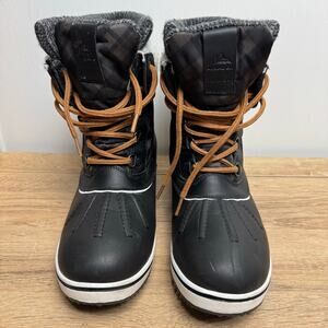 Aleader Women Cozy Insulated Waterproof Black & Camel winter boots size 7